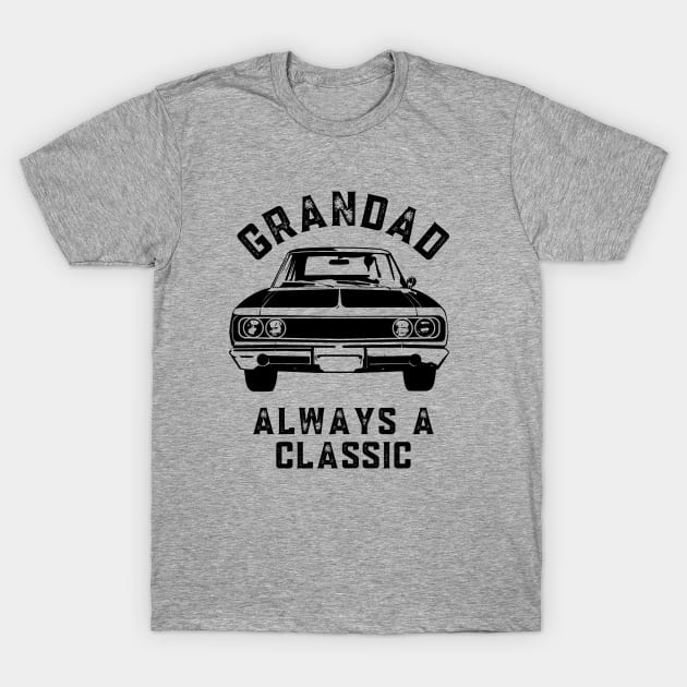 Grandad who loves cars tshirt print gift T-Shirt by Juliet & Gin